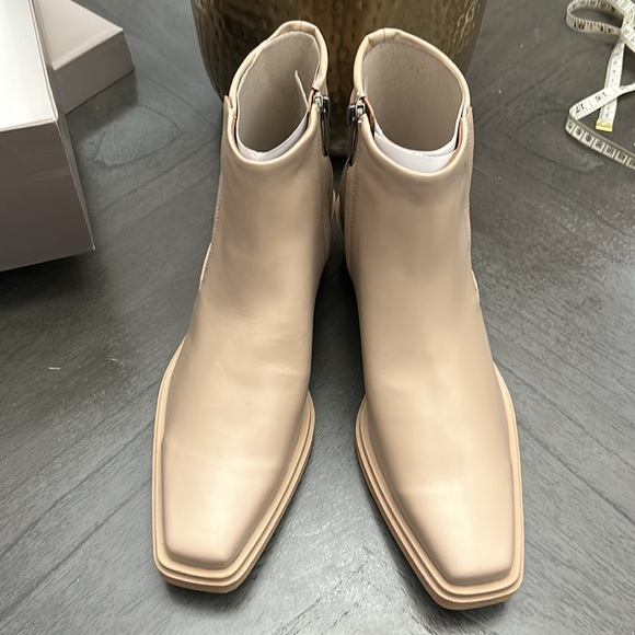 FRANCO SARTO FORTA ZIPPER SQUARE TOE ANKLE BOOTS - Picture 4 of 8